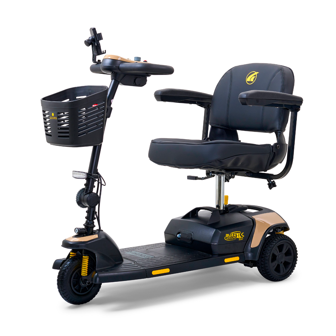 Golden Tech GB121B Buzzaround XLS-HD 3-Wheel Portable Scooter with Suspension - Senior.com Mobility Scooters